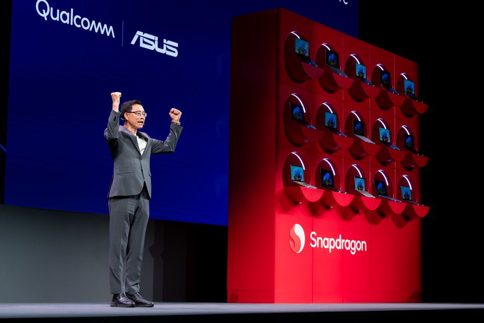 Asus Co Ceo S.y. Hsu Celebrates the Qualcomm Asus Partnership and the Future of AI P Cs.